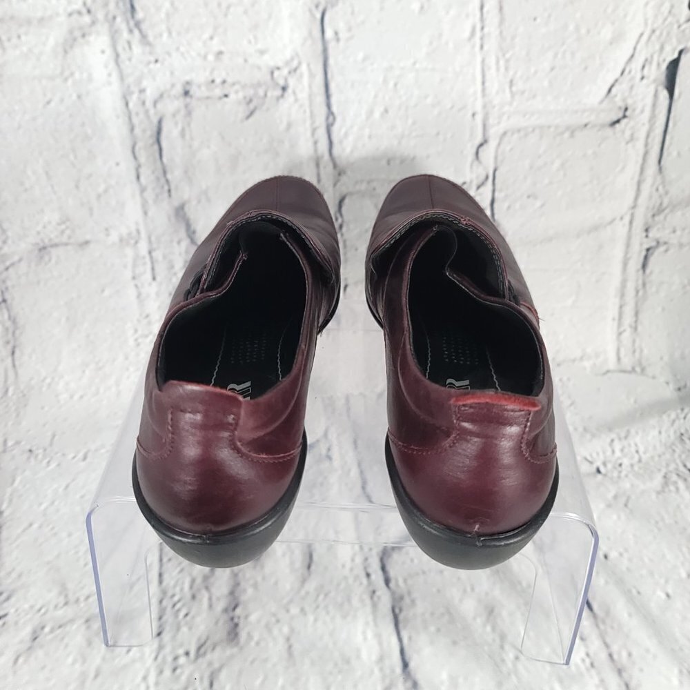 ROMIKA Burgundy Womens Sz 8-8.5 Leather Slip On Loafers‎ Academic Casual Comfort - Picture 8 of 15